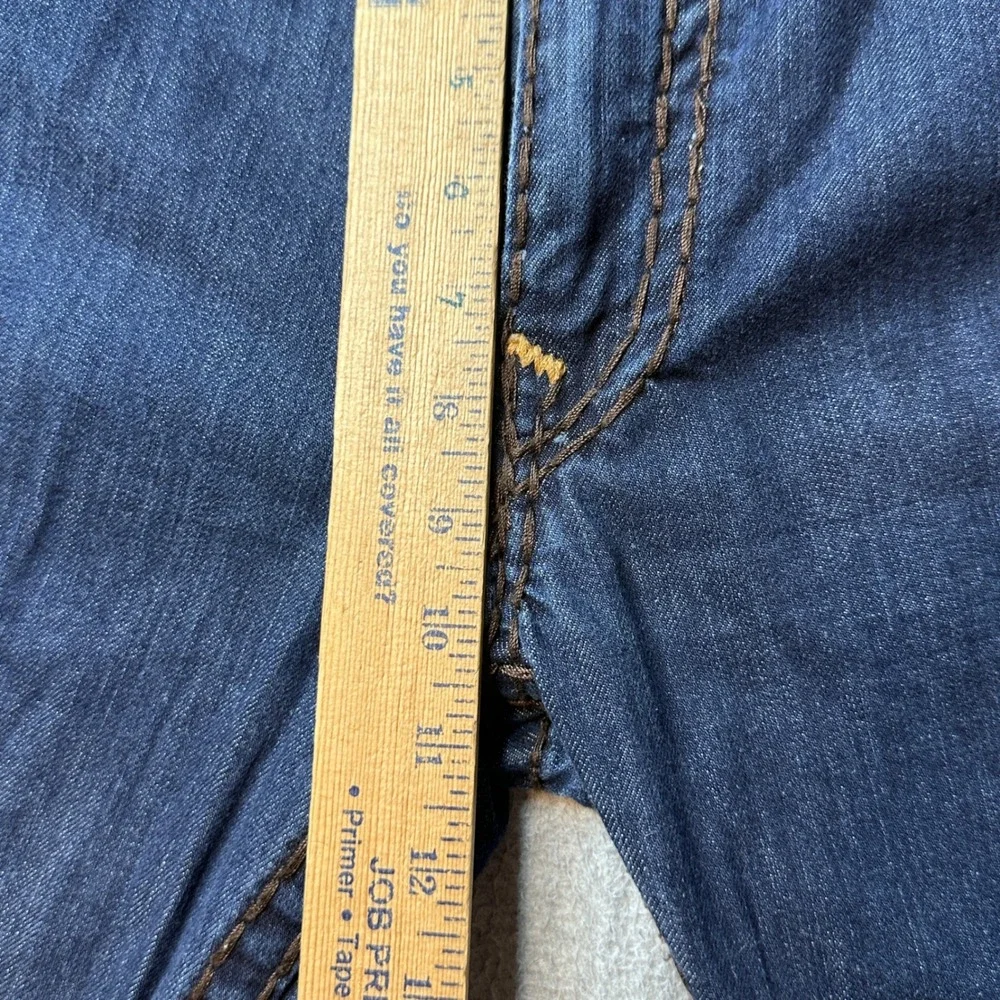 True Religion Jeans Mens 40 Blue Billy Big T Straight Leg Contrast Stitch USA